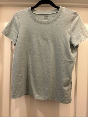 Madewell Cotton Crewneck Tee in Sage Green